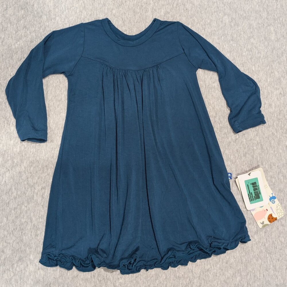 KicKee Pants Teal Blue Swing Dress 3T